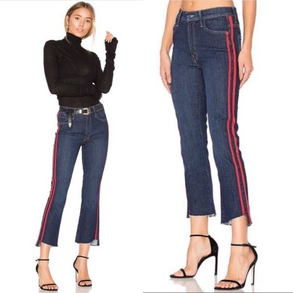 MOTHER Insider Crop Step Fray Jeans in Speed Racer
